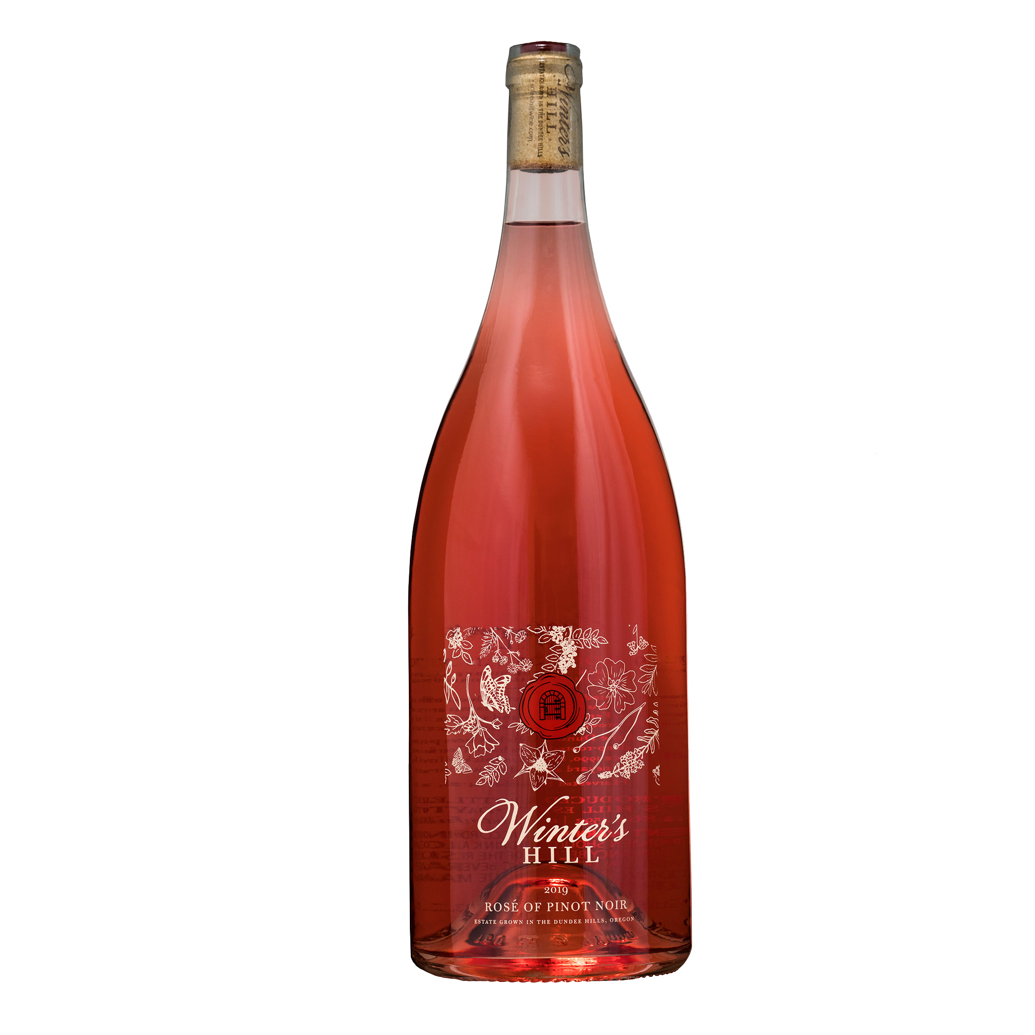 Bottle of rose wine