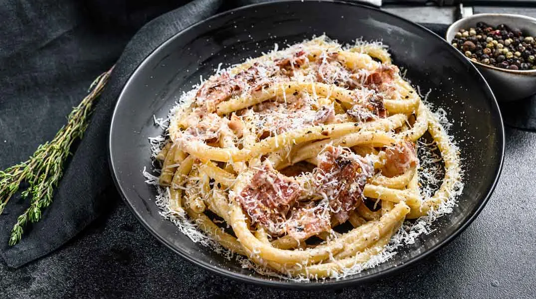 pasta-with-pancetta-and-parmasenjpg Ingredients for a recipe to make Pinot Noir Pasta with Pancetta and Parmesan