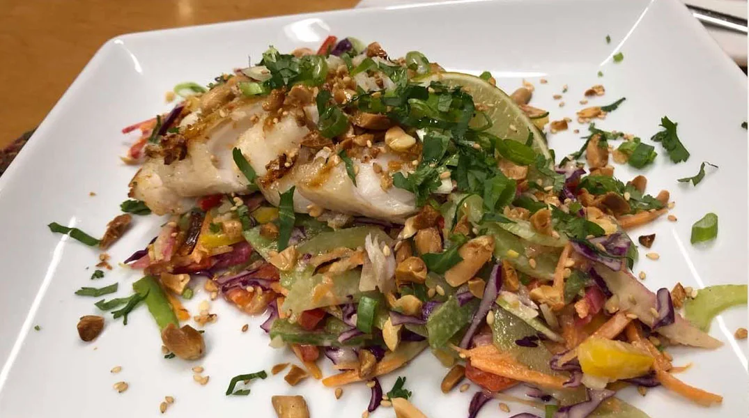 Lingcod with Asian Style Slaw