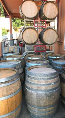 Wine barrels available for sale from Winter's Hill Estate