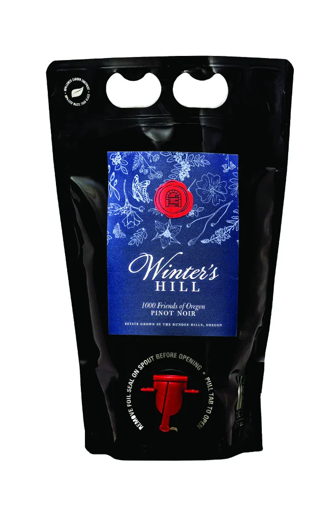 Winter's Hill 1000 Friends of Oregon Pinot Noir in a 1.5L wine pouch