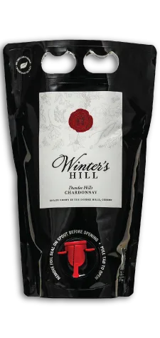 Winter's Hill Chardonnay in a wine pouch