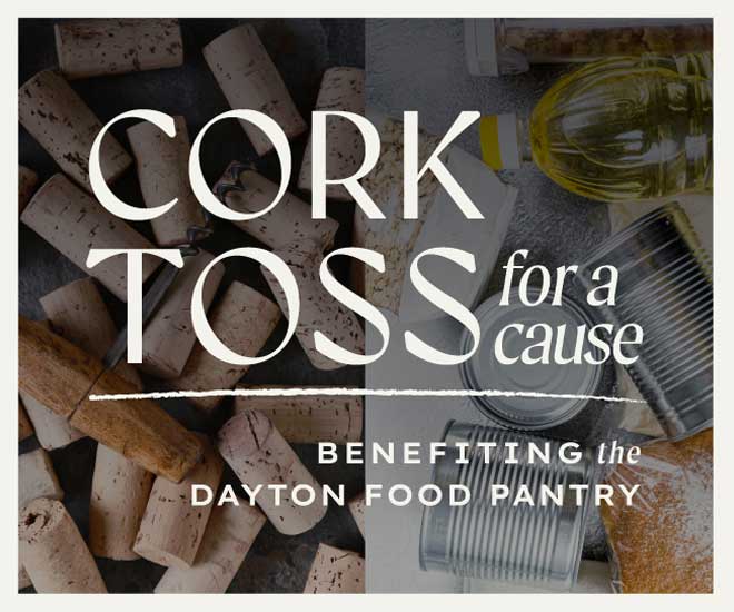 Cork toss for a cause benefiting the Dayton Food Pantry - Winter's Hill Estate Cork toss for a cause benefiting the Dayton Food Pantry