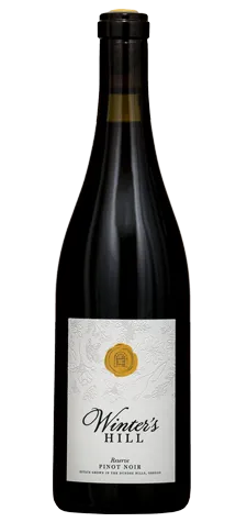 WintersHillReservePinotNoir Bottle of Winter's Hill Reserve Pinot Noir with a white label and gold seal, standing upright